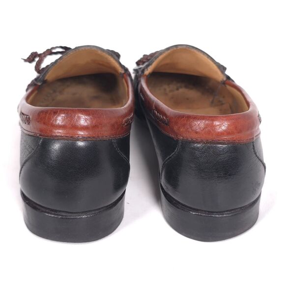 ALLEN EDMONDS Mens Kiltie Tassel Bow Leather Loafers 9D Brown USA MADE main image 9